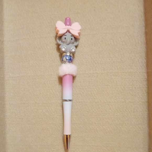 Accessories - Pink and Gray Elephant Pen